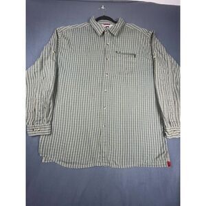 The North Face Button-Up Shirt Men 2XL Multicolor Striped Polyester Long Sleeves